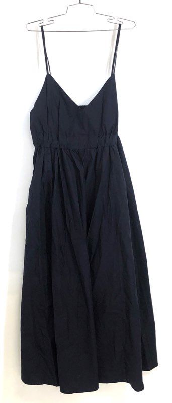 Banana Republic Women's Navy Blue Spaghetti Strap V-Neck Poplin Dress NWT XL