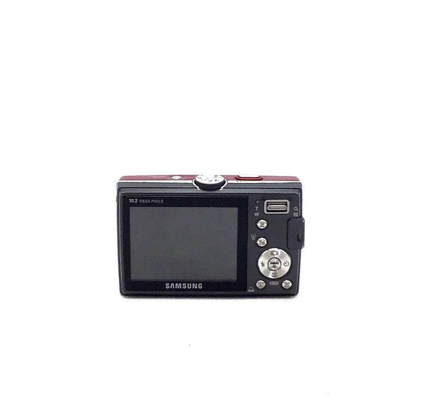 Samsung Red Black 10.2 MP Point &amp; Shoot Digital Camera W/Accessories