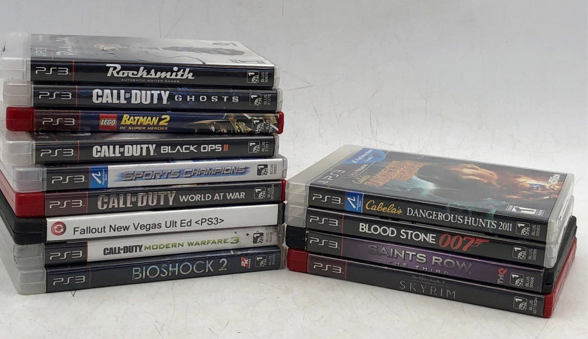 Sony Playstation 3 Video Game Lot - Rocksmith, Call of Duty World At War &amp; More