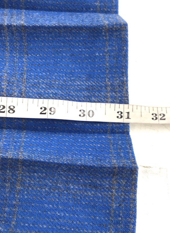 Vintage Pendleton Women's Blue Plaid Wool Pleated Skirt