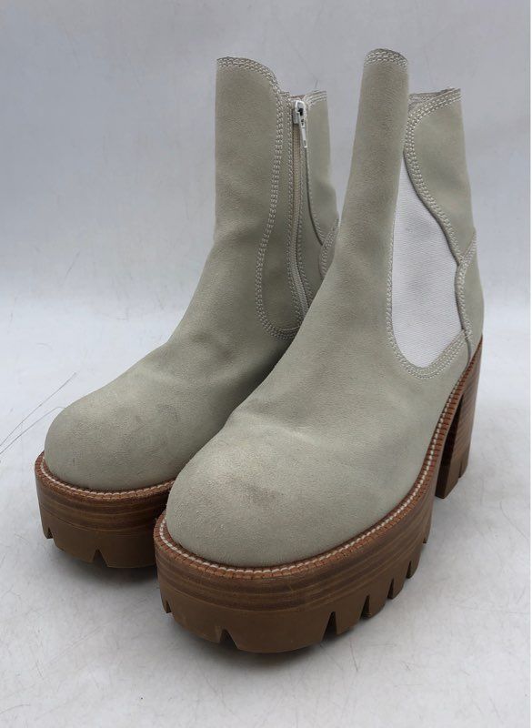 Jeffrey Campbell Women&#39;s Cream White Chelsea Boots - Size 10M