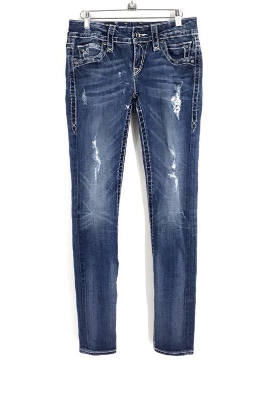 Rock Revival Women&#39;s Blue Noelle Medium Wash Skinny Jeans - Size 28