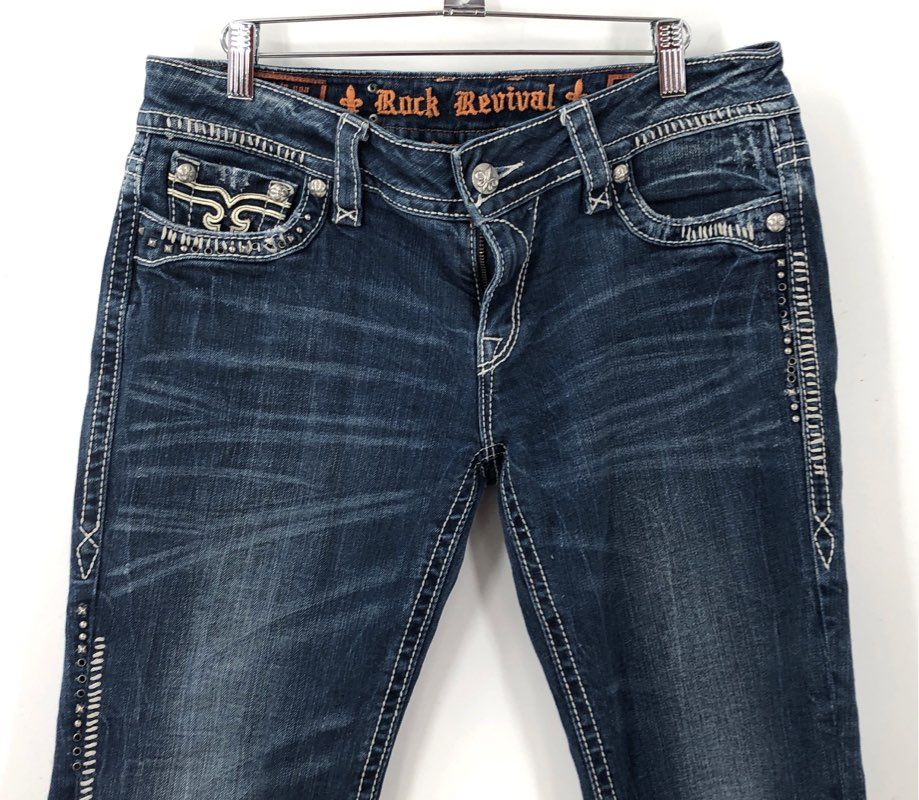 Rock Revival Women's Blue Denim Capri Jeans - Size 31