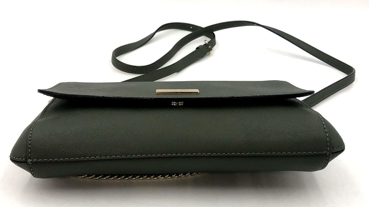 Kate Spade 'Laurel Way Greer' Olive Green Saffiano Leather Crossbody Bag (+COA)