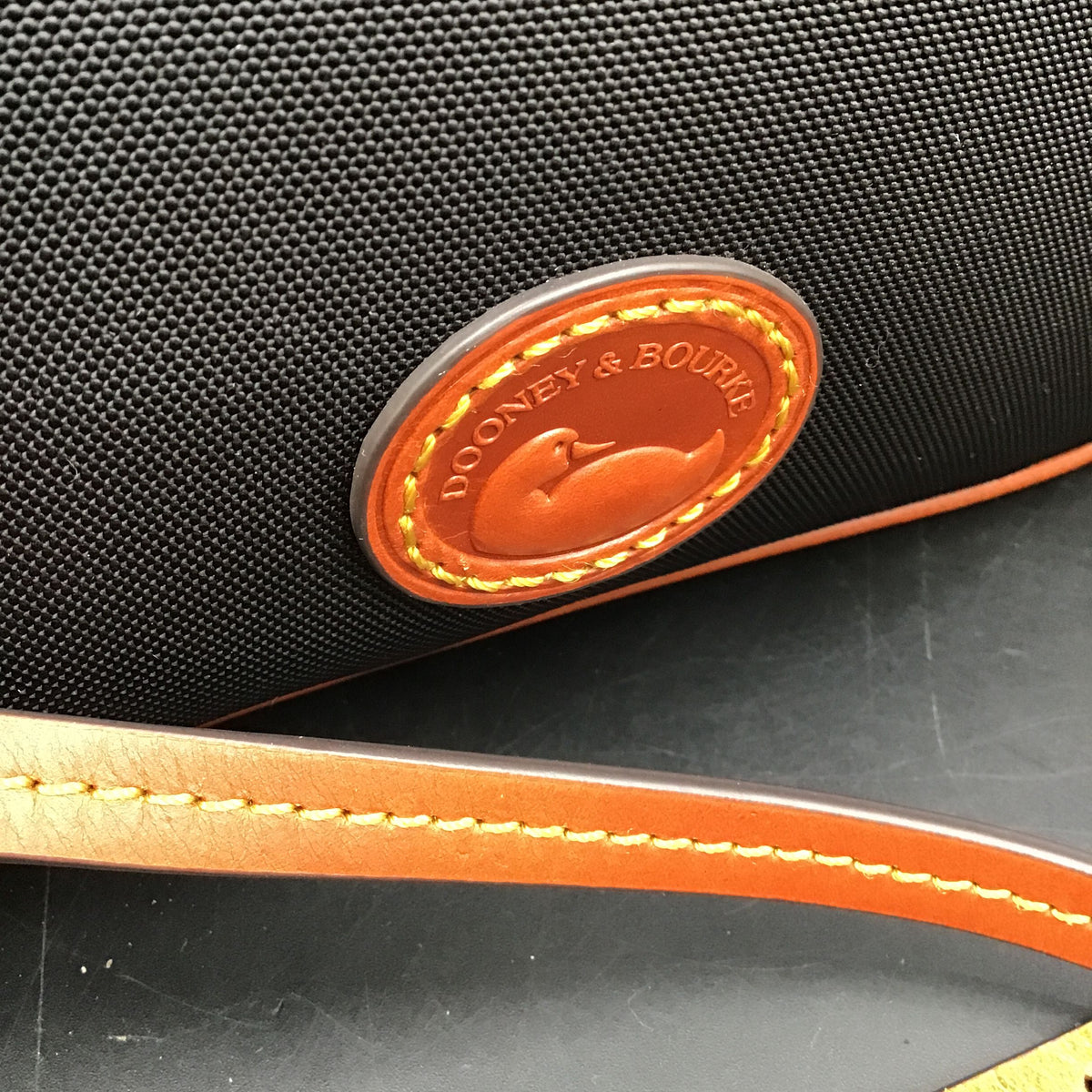 Dooney & Bourke Black\Brown Nylon 'Lexie' Crossbody Bag (+COA)