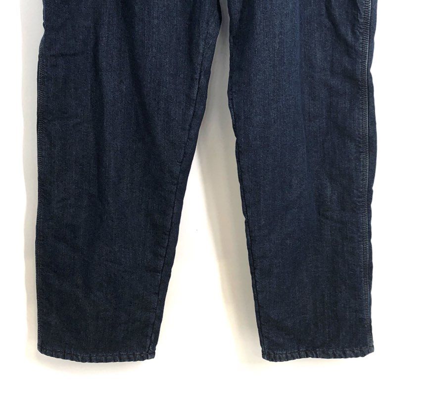 Wrangler Men's Carpenter Jeans Dark Blue Fleece Lined Rugged Denim Sz 38x34