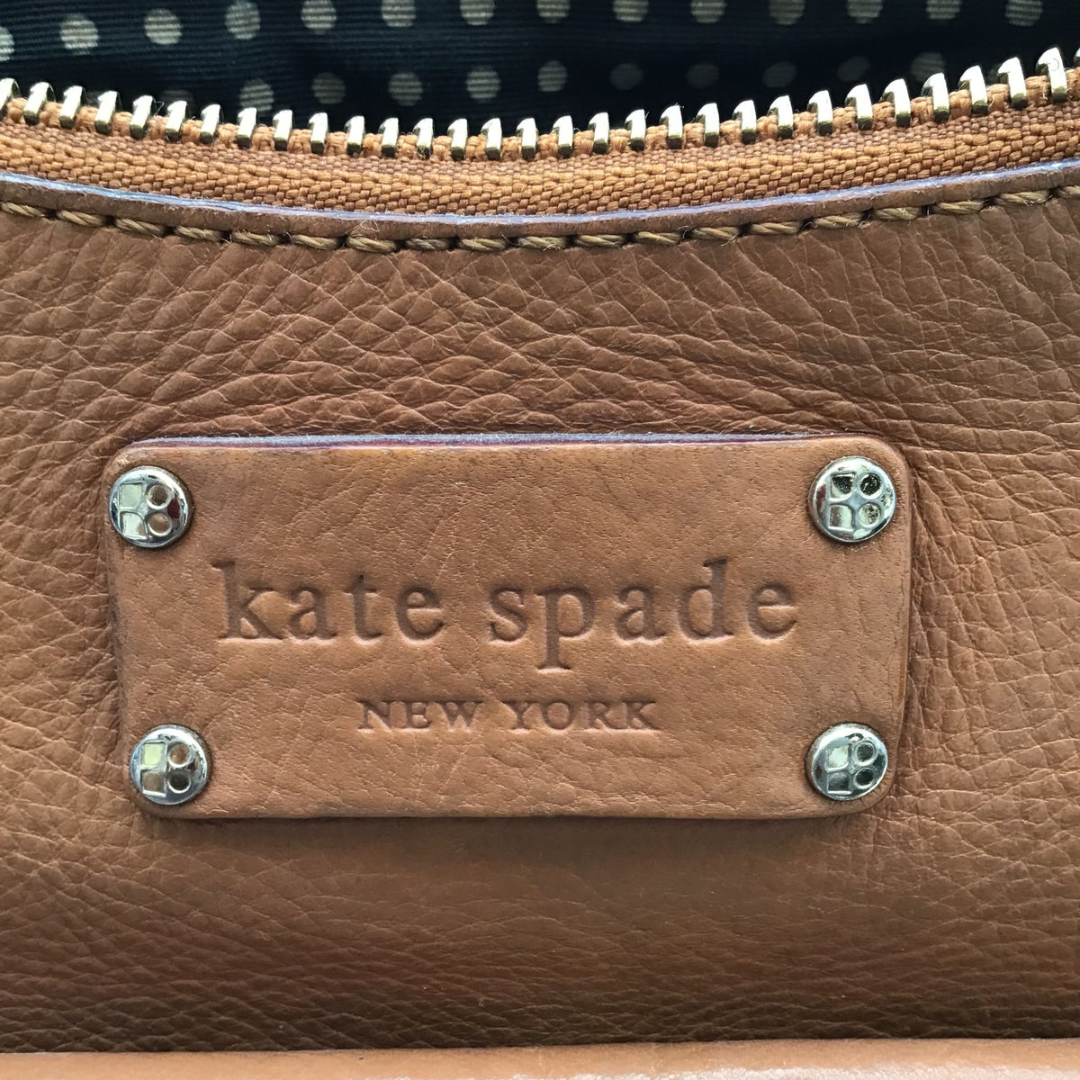 Authentic Kate Spade New York Women&#39;s Brown Leather Crossbody Bag - COA Included