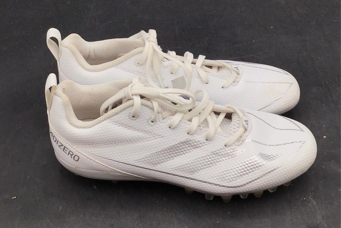 Adidas Adizero Electric White Silver Football Cleats Boys Size 6