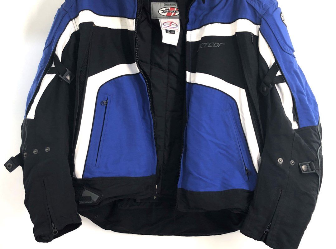 Joe Rocket Men's Blue Black Meteor Textile Motorcycle Jacket Sz 2XL