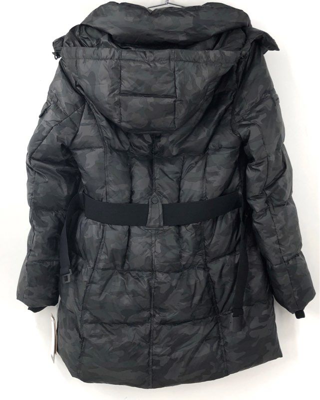 NWT Sanctuary Women's Black Gray Camouflage Puffer Coat - Size L