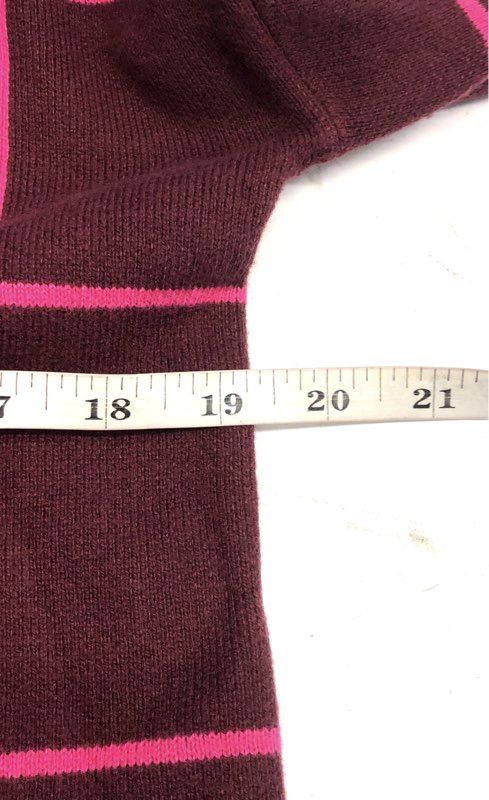 LOFT Women's Burgundy Pink Grid Mock Neck Sweater Sz XS