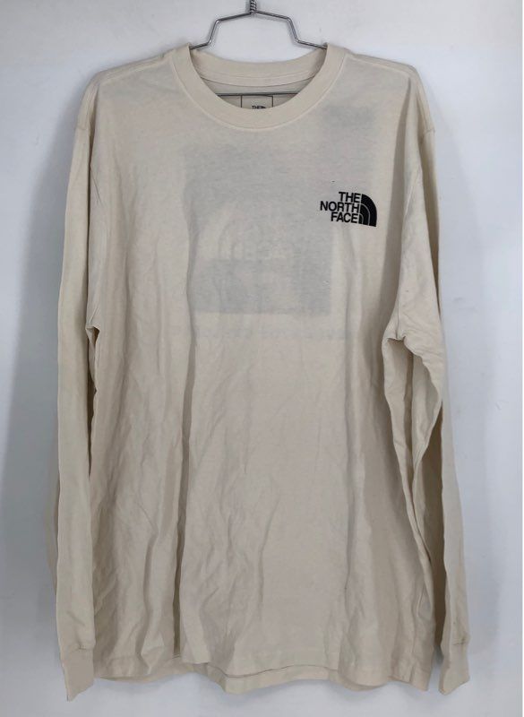 NWT The North Face Men&#39;s Off White Long Sleeve T-Shirt - Size XL