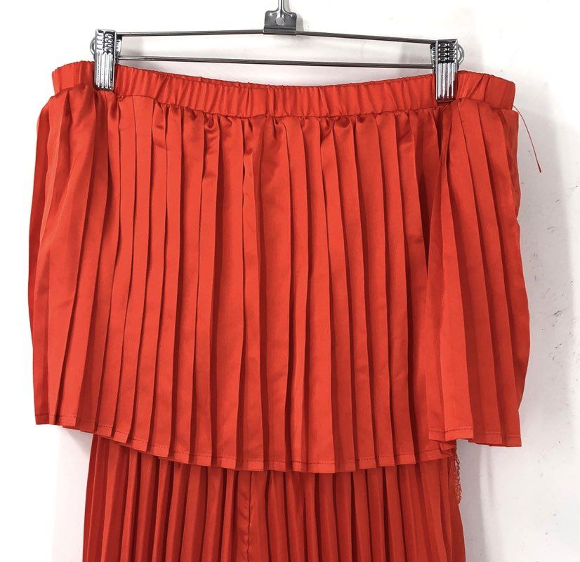 NWT Flying Tomato Women's Red Debbie Pleated One-Piece Jumpsuit - Size Small
