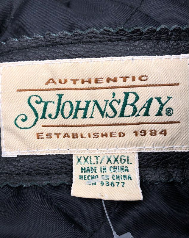 St. John&#39;s Bay Men&#39;s Black Bomber Jacket - Size 2XLT