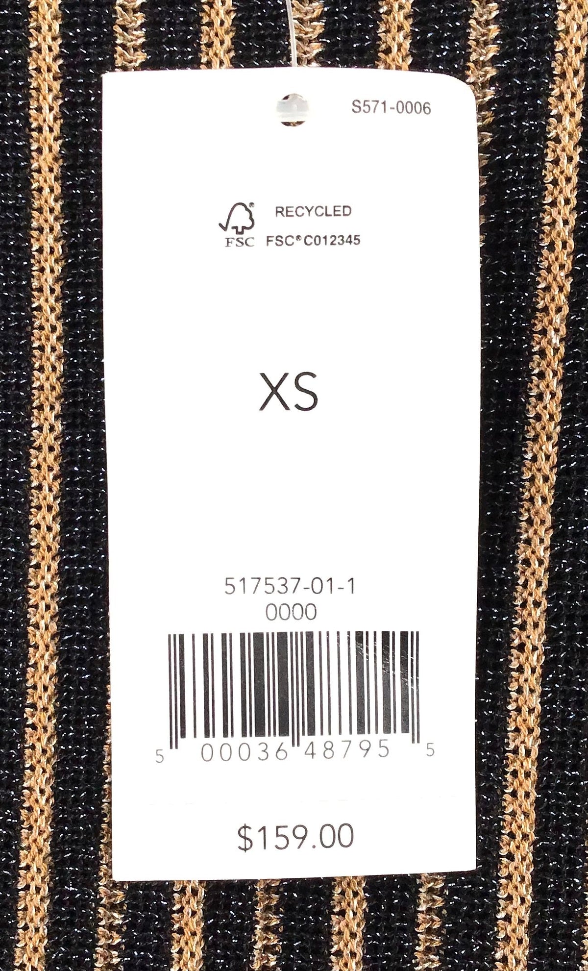 NWT Banana Republic Women's Black Striped Sweater Dress - Size XS