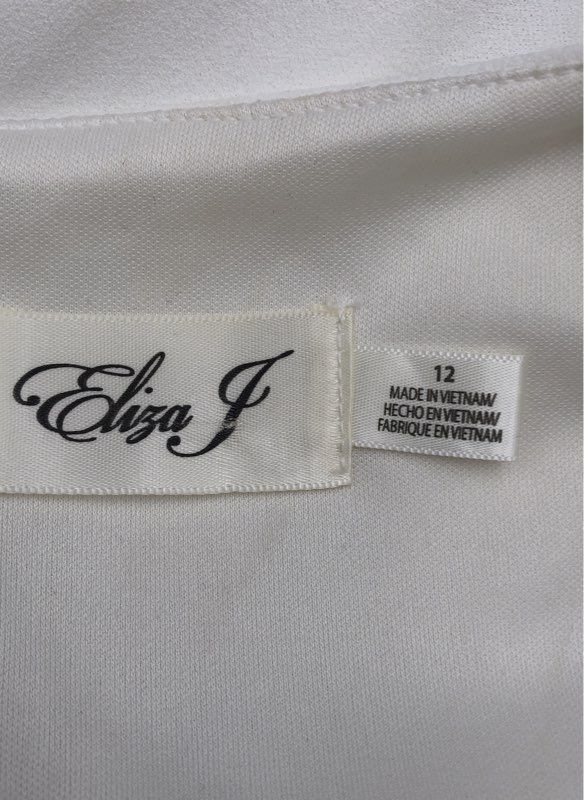 NWT Eliza J Women's White Sheath Dress - Size 12