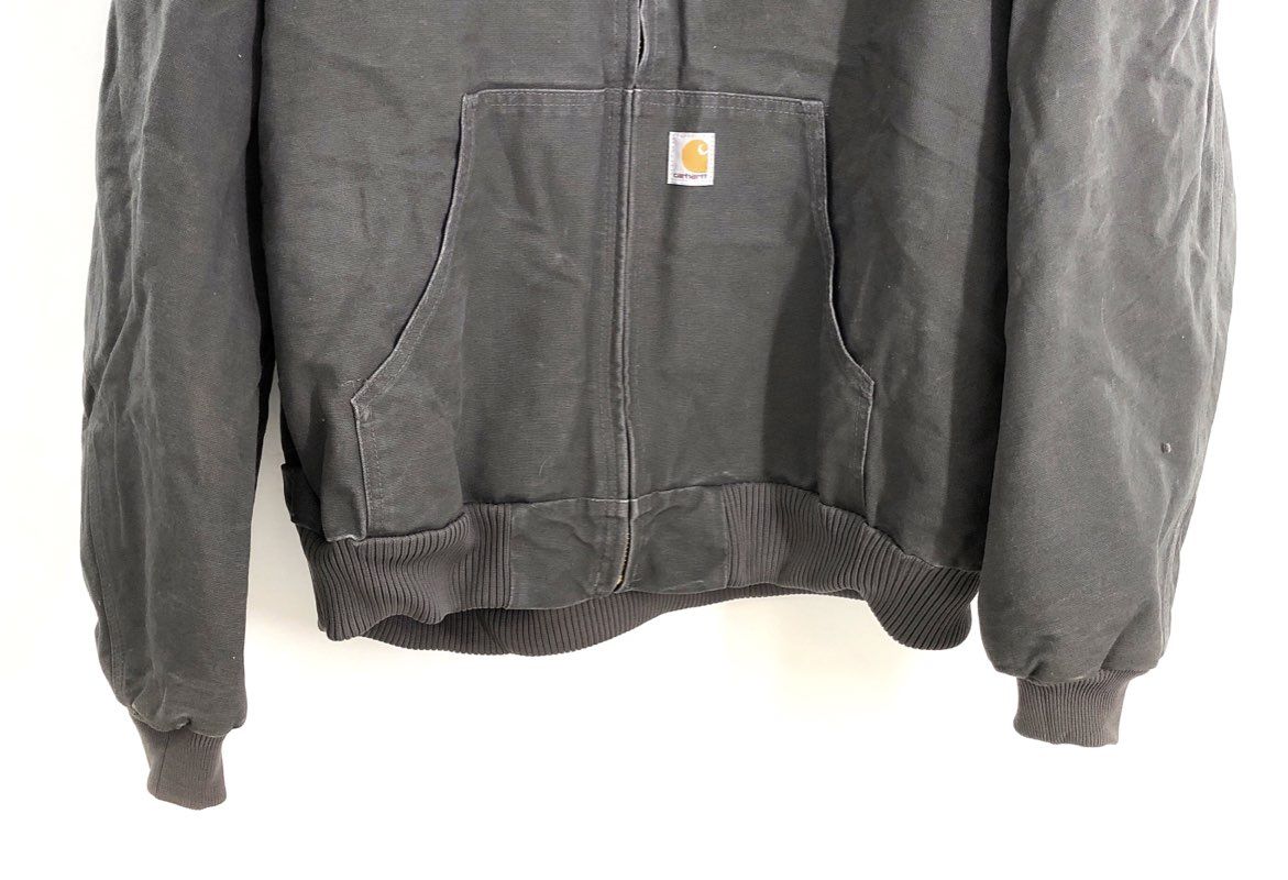 Carhartt Men's J140 Duck Active Jacket Gravel Gray Quilt Lined USA Made 4XL Tall