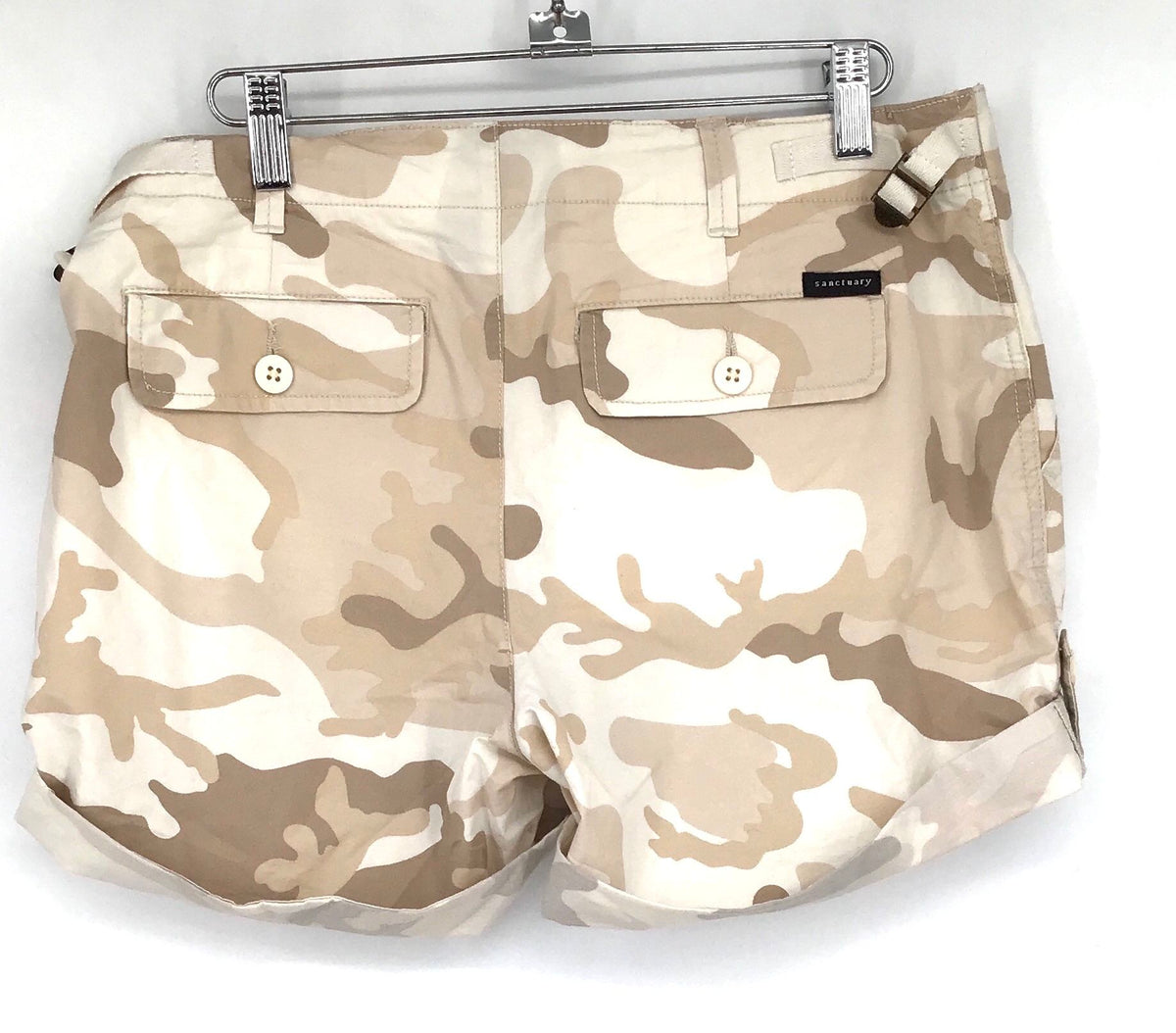 NWT Sanctuary Women&#39;s Sand Dune Squad Camouflage Chino Shorts - Size 27