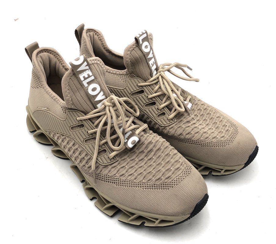 Love Breathable Mesh Blade Running Shoes Tan Khaki Men's Size 44 EU US 10