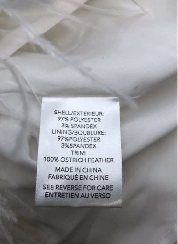 NWT Milly Women's White Veronica Cady Feather Mini Dress - Size 10