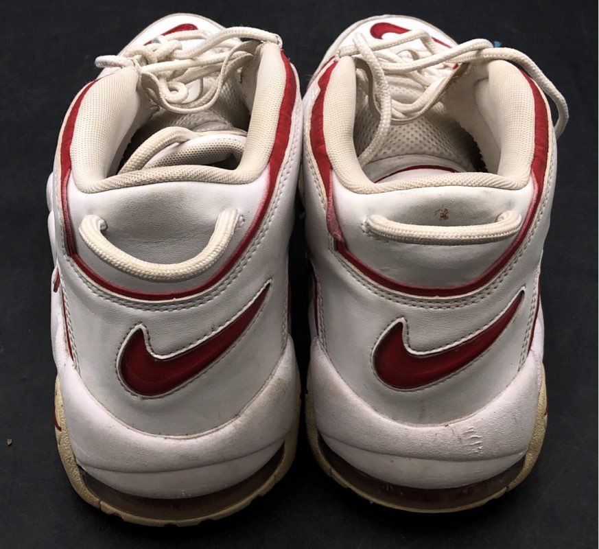 Nike Air More Uptempo White Varsity Red Basketball Shoes Size 11