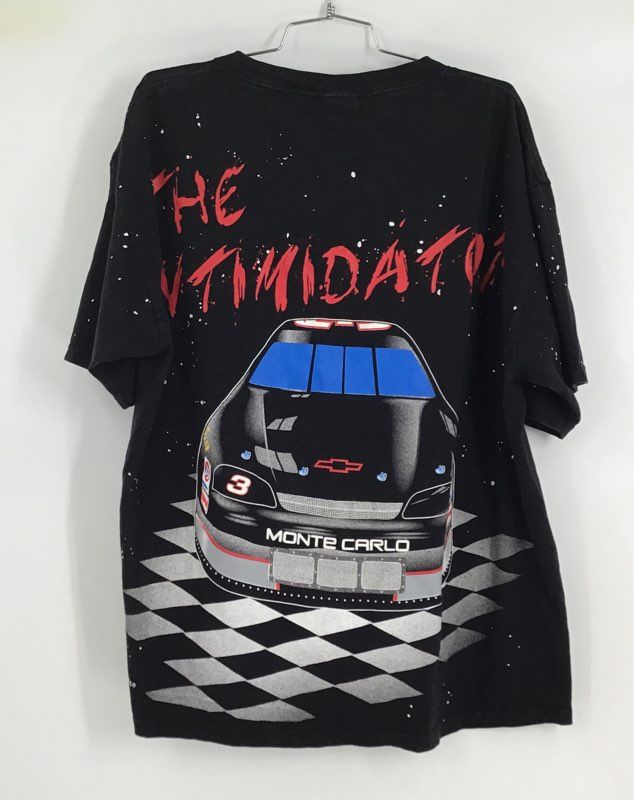 Nutmeg Men&#39;s Black Dale Earnhardt Racing NASCAR Graphic T-Shirt - Size XL