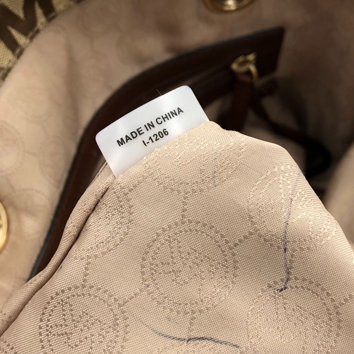 Authentic Michael Kors Tan Luxury Tote Bag - COA Included