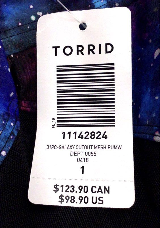NWT Torrid Women's Multicolor Galaxy One-Piece Swimsuit - Size 1