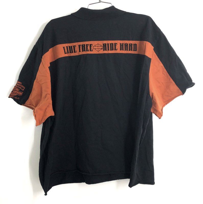 Vintage 2000s Harley-Davidson Live Free Ride Hard Polo Shirt 3XL Jacksonville
