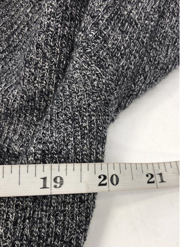 Banana Republic Women's Gray Marl Open Front Cardigan Sweater Zipper Cuffs Sz M