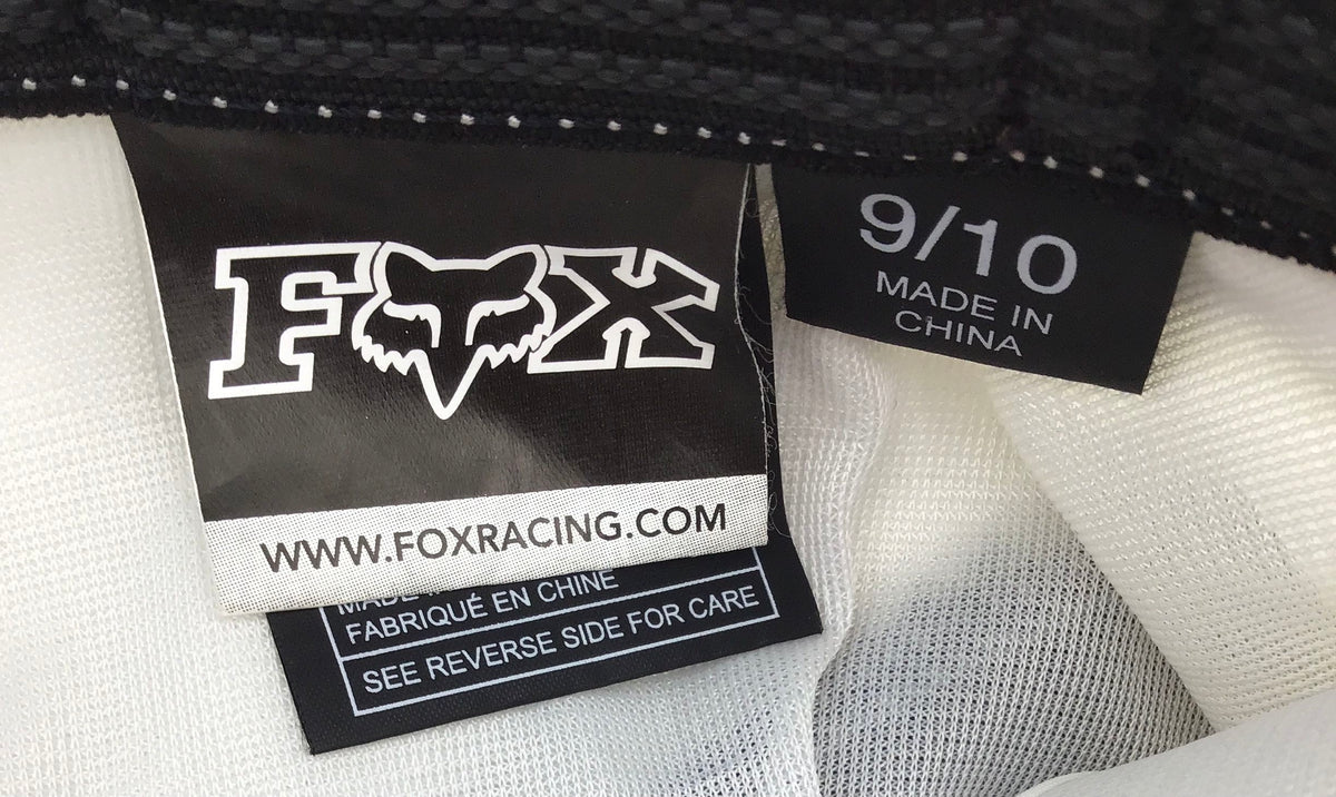 Fox Racing Girls White Gray Tapered Leg Motorcycle Pants - Size 9/10