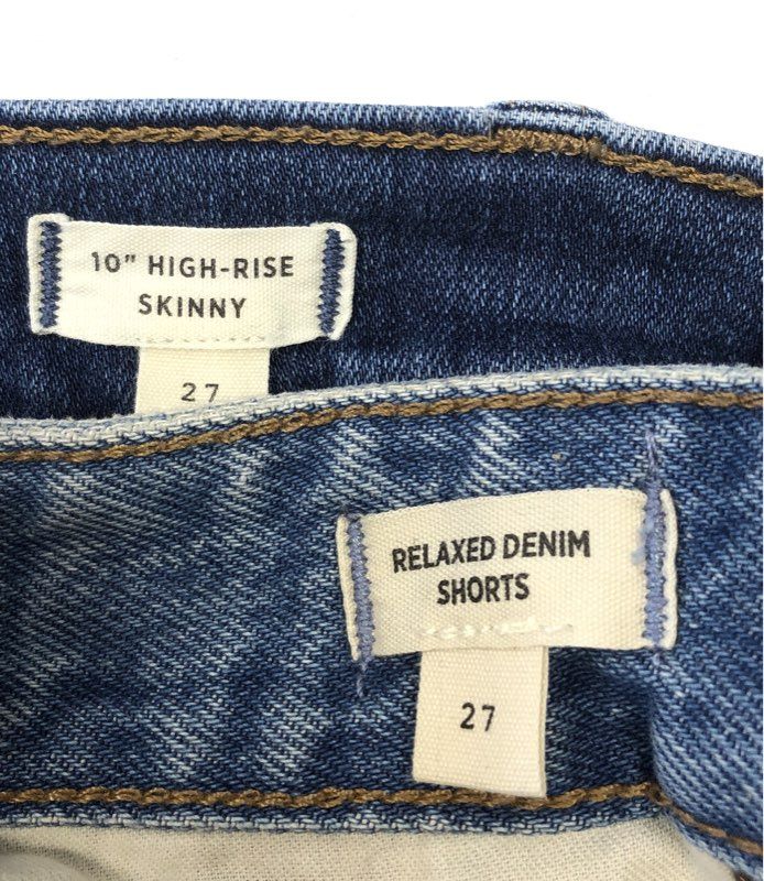 Madewell Women's High Rise Skinny Jeans & Relaxed Cutoff Denim Shorts Sz 27