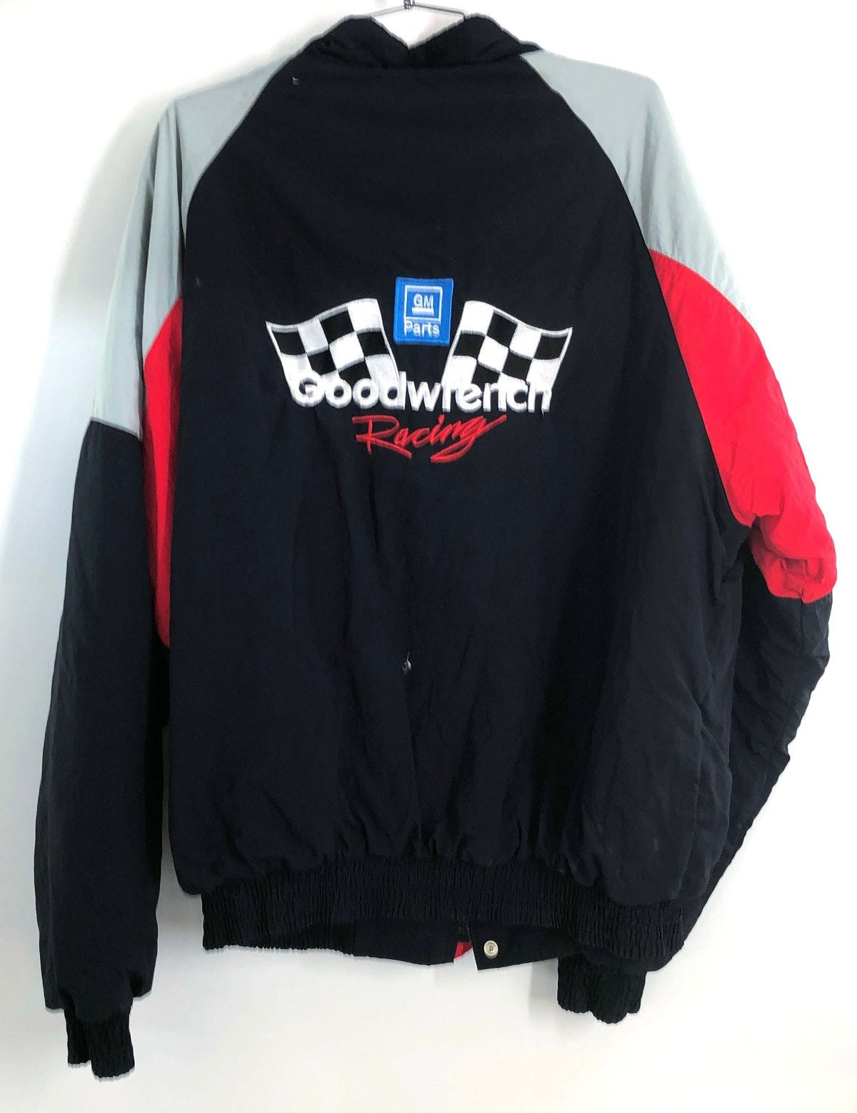American Made Goodwrench Racing NASCAR Jacket Black Red GM Parts XL