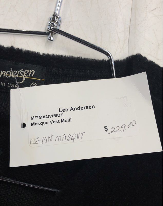 Lee Andersen NWT Women's Masque Vest Tunic Black Art to Wear Embellished Sz 2