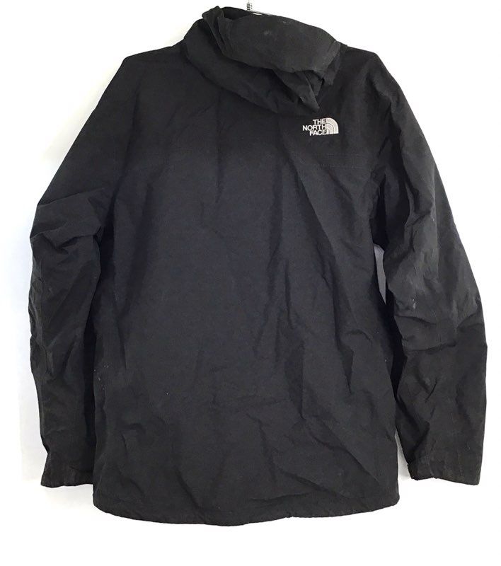 The North Face Men's Black HyVent Hooded Waterproof Rain Jacket Shell Sz M