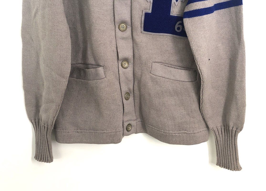 Vintage 50s 60s Coane 100% Wool Letterman Jacket Cardigan Winged L Sz 42 USA