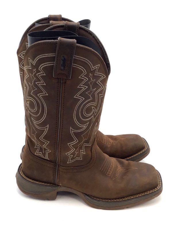 Durango Rebel DB4443 Brown Leather Pull-On Western Work Boots Size 7 D
